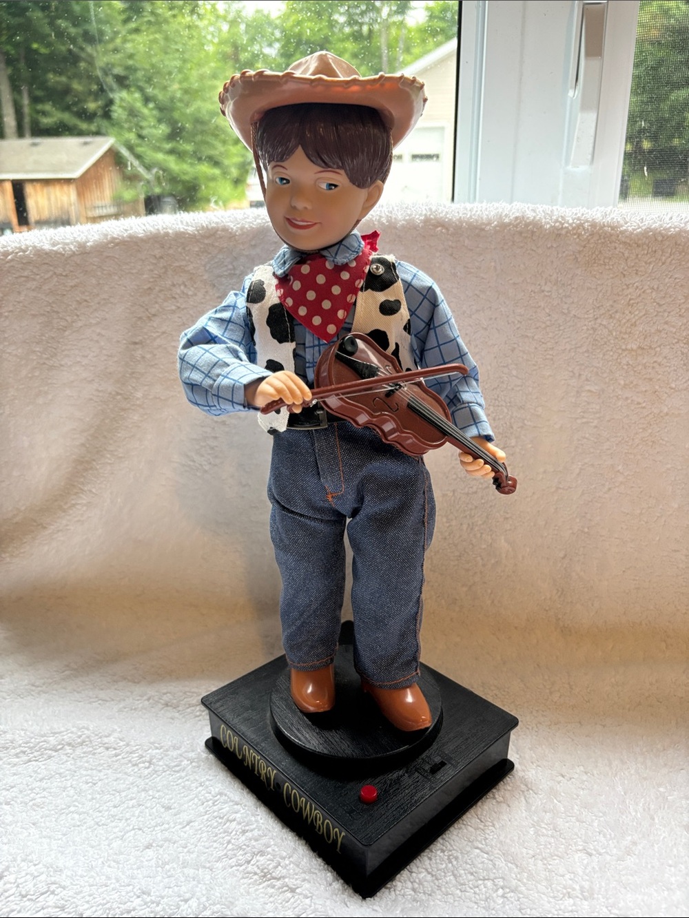Vintage Collectible Country Cowboy Musical Fiddle Doll